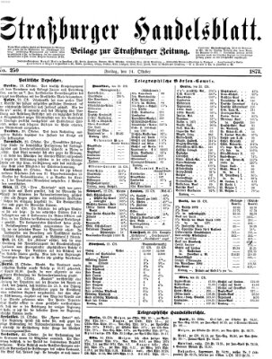 Straßburger Handelsblatt Freitag 24. Oktober 1873