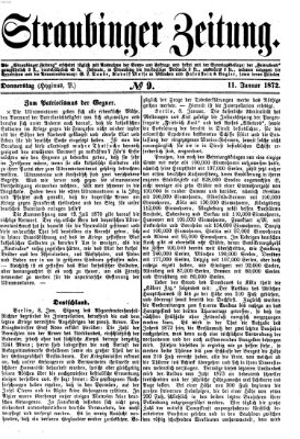 Straubinger Zeitung Donnerstag 11. Januar 1872