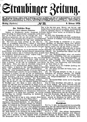 Straubinger Zeitung Freitag 9. Februar 1872