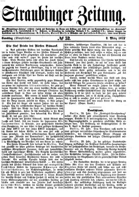 Straubinger Zeitung Samstag 2. März 1872