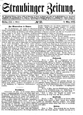 Straubinger Zeitung Freitag 8. März 1872