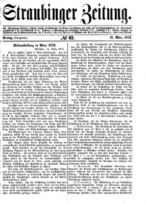 Straubinger Zeitung Freitag 15. März 1872