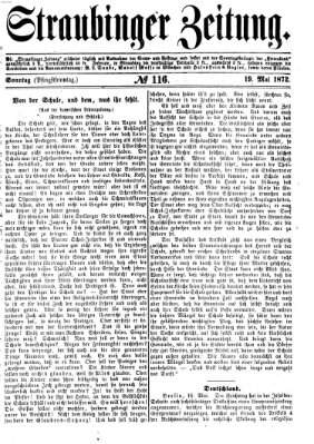 Straubinger Zeitung Sonntag 19. Mai 1872