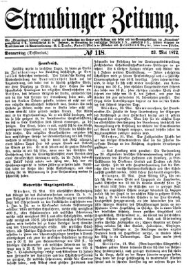 Straubinger Zeitung Donnerstag 23. Mai 1872