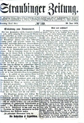 Straubinger Zeitung Sonntag 30. Juni 1872