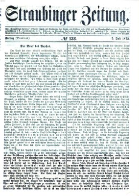 Straubinger Zeitung Freitag 5. Juli 1872