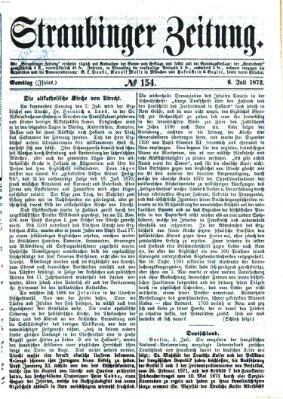 Straubinger Zeitung Samstag 6. Juli 1872