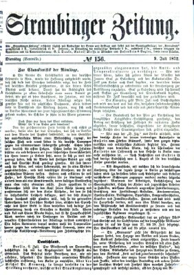 Straubinger Zeitung Dienstag 9. Juli 1872