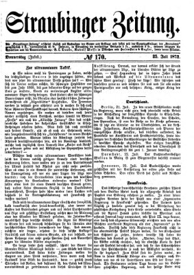 Straubinger Zeitung Donnerstag 25. Juli 1872