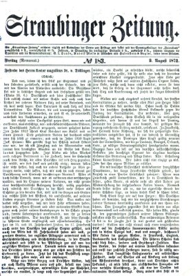 Straubinger Zeitung Freitag 9. August 1872