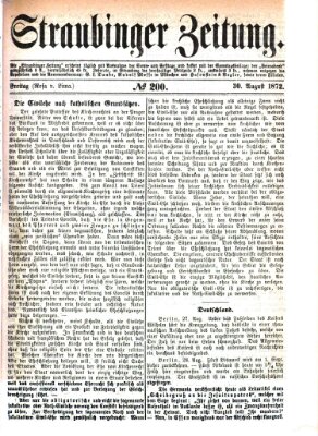 Straubinger Zeitung Freitag 30. August 1872