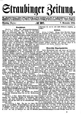 Straubinger Zeitung Samstag 7. September 1872