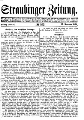 Straubinger Zeitung Freitag 15. November 1872