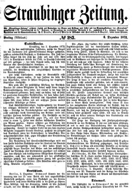 Straubinger Zeitung Freitag 6. Dezember 1872