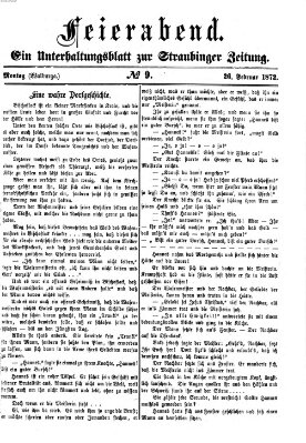 Feierabend (Straubinger Zeitung) Montag 26. Februar 1872