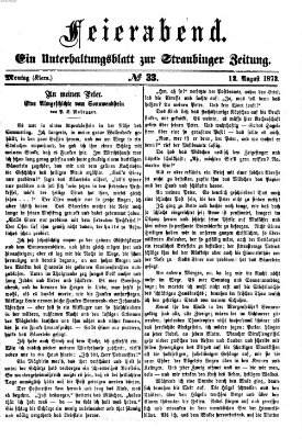 Feierabend (Straubinger Zeitung) Montag 12. August 1872