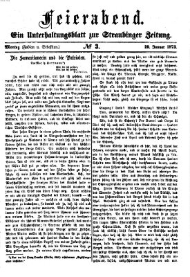 Feierabend (Straubinger Zeitung) Montag 20. Januar 1873