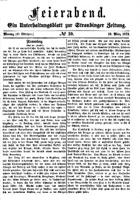 Feierabend (Straubinger Zeitung) Montag 10. März 1873