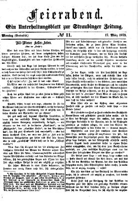 Feierabend (Straubinger Zeitung) Montag 17. März 1873