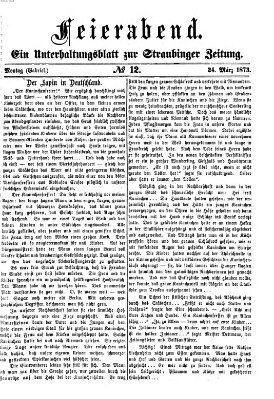 Feierabend (Straubinger Zeitung) Montag 24. März 1873