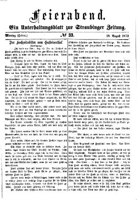 Feierabend (Straubinger Zeitung) Montag 18. August 1873