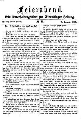 Feierabend (Straubinger Zeitung) Montag 8. September 1873