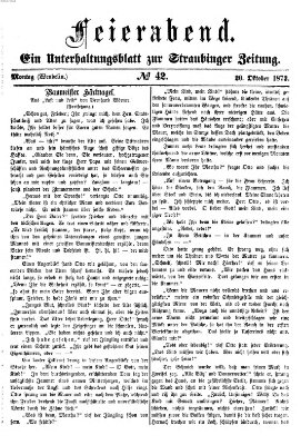 Feierabend (Straubinger Zeitung) Montag 20. Oktober 1873