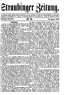 Straubinger Zeitung Donnerstag 16. Januar 1873