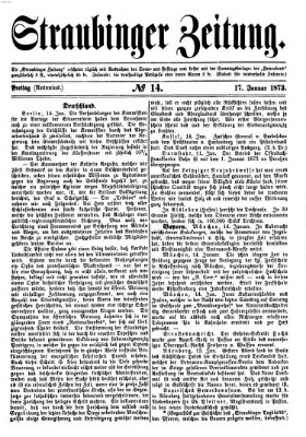 Straubinger Zeitung Freitag 17. Januar 1873