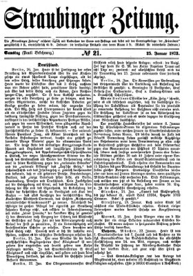 Straubinger Zeitung Samstag 25. Januar 1873