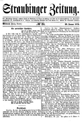 Straubinger Zeitung Mittwoch 29. Januar 1873