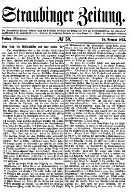 Straubinger Zeitung Freitag 28. Februar 1873