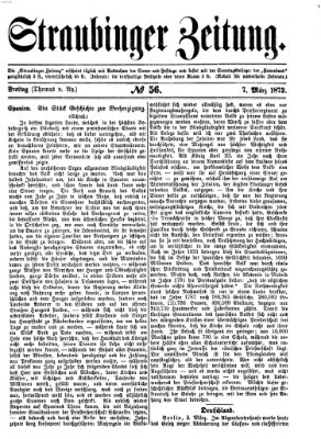 Straubinger Zeitung Freitag 7. März 1873