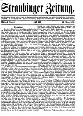 Straubinger Zeitung Mittwoch 12. März 1873