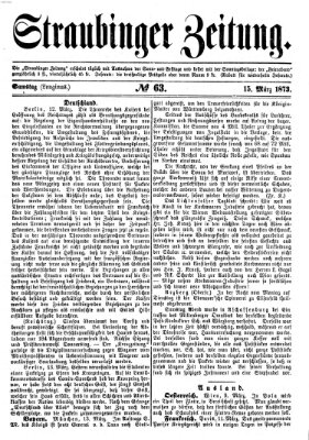 Straubinger Zeitung Samstag 15. März 1873