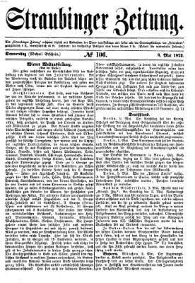 Straubinger Zeitung Donnerstag 8. Mai 1873