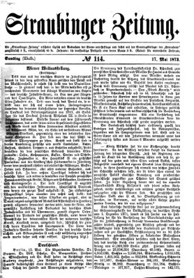 Straubinger Zeitung Samstag 17. Mai 1873