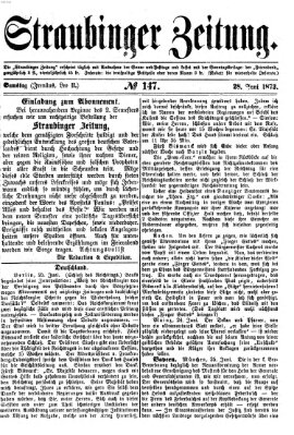 Straubinger Zeitung Samstag 28. Juni 1873