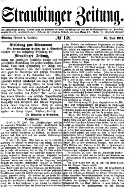 Straubinger Zeitung Sonntag 29. Juni 1873