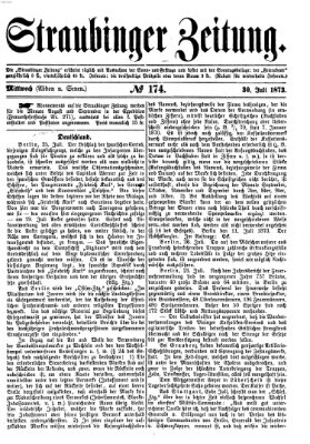 Straubinger Zeitung Mittwoch 30. Juli 1873