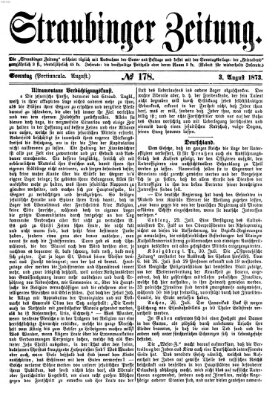 Straubinger Zeitung Sonntag 3. August 1873