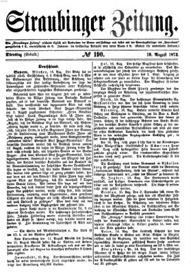 Straubinger Zeitung Dienstag 19. August 1873