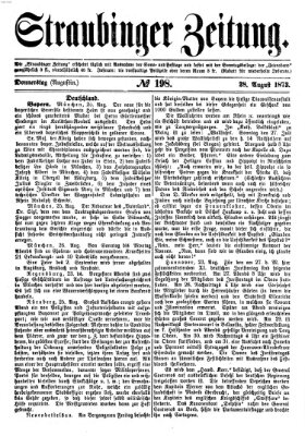 Straubinger Zeitung Donnerstag 28. August 1873