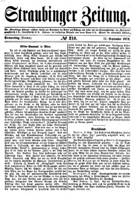 Straubinger Zeitung Donnerstag 11. September 1873