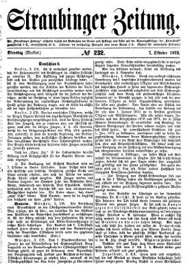 Straubinger Zeitung Dienstag 7. Oktober 1873