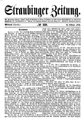 Straubinger Zeitung Mittwoch 15. Oktober 1873