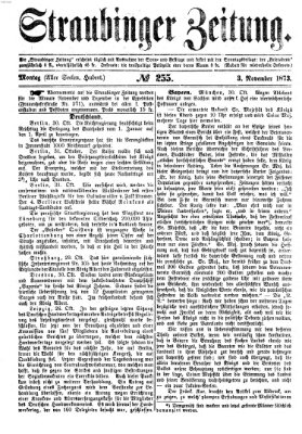 Straubinger Zeitung Montag 3. November 1873