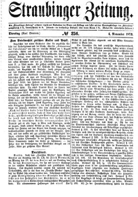 Straubinger Zeitung Dienstag 4. November 1873