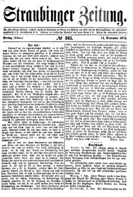 Straubinger Zeitung Freitag 14. November 1873