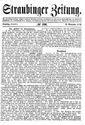 Straubinger Zeitung Samstag 15. November 1873